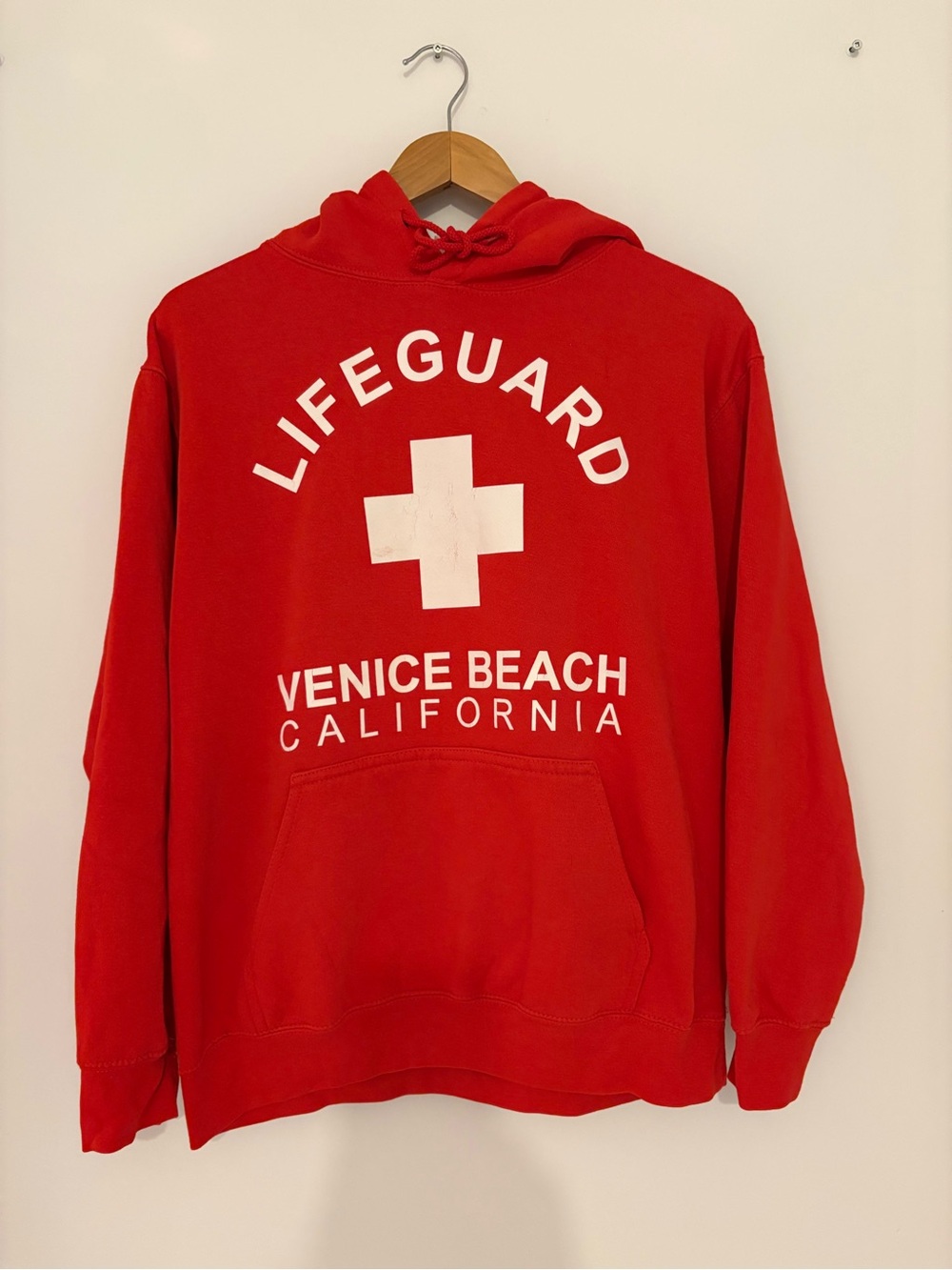 Lifeguard Venice Beach California Red Hoodie